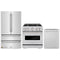 ZLINE 3-Piece Appliance Package - 30-Inch Dual Fuel Range, Refrigerator, and Dishwasher in Stainless Steel