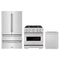 ZLINE 3-Piece Appliance Package - 30-Inch Dual Fuel Range, Refrigerator, and Dishwasher in Stainless Steel