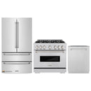 ZLINE 3-Piece Appliance Package - 36-Inch Dual Fuel Range, Refrigerator, and Dishwasher in Stainless Steel