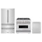 ZLINE 3-Piece Appliance Package - 36-Inch Dual Fuel Range, Refrigerator, and Dishwasher in Stainless Steel