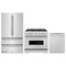 ZLINE 3-Piece Appliance Package - 36-Inch Dual Fuel Range, Refrigerator, and Dishwasher in Stainless Steel