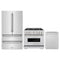 ZLINE 3-Piece Appliance Package - 36-Inch Dual Fuel Range, Refrigerator, and Dishwasher in Stainless Steel