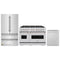 ZLINE 3-Piece Appliance Package - 48-Inch Dual Fuel Range, Refrigerator, and Dishwasher in Stainless Steel