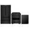 ZLINE 3-Piece Appliance Package - 30-Inch Dual Fuel Range, Refrigerator, and Dishwasher in Black Stainless Steel