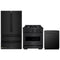 ZLINE 3-Piece Appliance Package - 30-Inch Dual Fuel Range, Refrigerator, and Dishwasher in Black Stainless Steel