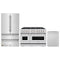 ZLINE 3-Piece Appliance Package - 48-Inch Gas Range, Refrigerator, and Dishwasher in Stainless Steel