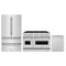 ZLINE 3-Piece Appliance Package - 48-Inch Gas Range, Refrigerator, and Dishwasher in Stainless Steel