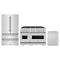 ZLINE 3-Piece Appliance Package - 48-Inch Gas Range, Refrigerator, and Dishwasher in Stainless Steel