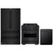 ZLINE 3-Piece Appliance Package - 30-Inch Gas Range, Refrigerator, and Dishwasher in Black Stainless Steel