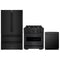 ZLINE 3-Piece Appliance Package - 30-Inch Gas Range, Refrigerator, and Dishwasher in Black Stainless Steel