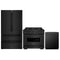 ZLINE 3-Piece Appliance Package - 36-Inch Gas Range, Refrigerator, and Dishwasher in Black Stainless Steel
