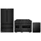ZLINE 3-Piece Appliance Package - 48-Inch Gas Range, Refrigerator, and Dishwasher in Black Stainless Steel