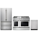 Thor Kitchen 3-Piece Pro Appliance Package - 48-Inch Propane Gas Range, Dishwasher & Refrigerator in Stainless Steel