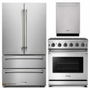 Thor Kitchen 3-Piece Appliance Package - 30-Inch Propane Gas Range, Dishwasher & Refrigerator in Stainless Steel