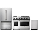 Thor Kitchen 3-Piece Appliance Package - 48-Inch Propane Gas Range, Dishwasher & Refrigerator in Stainless Steel