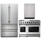 Thor Kitchen 3-Piece Appliance Package - 48-Inch Natural Gas Range, French Door Refrigerator, & Dishwasher in Stainless Steel