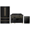 ZLINE 3-Piece Appliance Package - 48-Inch Legacy Dual Fuel Range, 36-Inch French Door Refrigerator, Dishwasher, in Black Stainless Steel with Champagne Bronze Accents