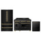 ZLINE 3-Piece Appliance Package - 48-Inch Legacy Dual Fuel Range, 36-Inch French Door Refrigerator, Dishwasher, in Black Stainless Steel with Champagne Bronze Accents