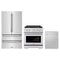 ZLINE 3-Piece Appliance Package - 30-Inch Paramount Dual Fuel Range, 36-Inch French Door Refrigerator, Dishwasher, in Stainless Steel