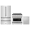 ZLINE 3-Piece Appliance Package - 36-Inch Paramount Dual Fuel Range, 36-Inch French Door Refrigerator, Dishwasher, in Stainless Steel
