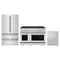 ZLINE 3-Piece Appliance Package - 48-Inch Paramount Dual Fuel Range, 36-Inch French Door Refrigerator, Dishwasher, in Stainless Steel