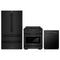 ZLINE 3-Piece Appliance Package - 30-Inch Paramount Dual Fuel Range, 36-Inch French Door Refrigerator, Dishwasher, in Black Stainless Steel