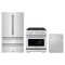 ZLINE 3-Piece Appliance Package - 30-Inch Paramount Gas Range, 36-Inch French Door Refrigerator, Dishwasher, in Stainless Steel