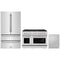 ZLINE 3-Piece Appliance Package - 48-Inch Paramount Gas Range, 36-Inch French Door Refrigerator, Dishwasher, in Stainless Steel