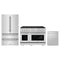 ZLINE 3-Piece Appliance Package - 48-Inch Paramount Gas Range, 36-Inch French Door Refrigerator, Dishwasher, in Stainless Steel