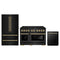 ZLINE 3-Piece Appliance Package - 48-Inch Paramount Gas Range, 36-Inch French Door Refrigerator, Dishwasher, in Black Stainless Steel with Gold Accents