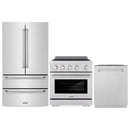 ZLINE 3-Piece Appliance Package - 30-Inch Paramount Induction Range, 36-Inch French Door Refrigerator, and Dishwasher in Stainless Steel