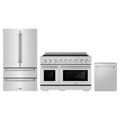 ZLINE 3-Piece Appliance Package - 48-Inch Paramount Induction Range, 36-Inch French Door Refrigerator, and Dishwasher in Stainless Steel