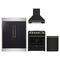 Forno 4-Piece Appliance Package - 30-Inch Espresso Gas Range, Wall Mount Range Hood, 60-Inch Built-In Convertible Refrigerator, and Dishwasher in Black with Antique Brass Trim