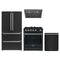 Forno 4-Piece Appliance Package - 30-Inch Gas Range, Under Cabinet Range Hood, Refrigerator, and Dishwasher in Black with Stainless Steel Trim