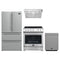 Forno Espresso 4-Piece Appliance Package - 30-Inch Electric Range, Under Cabinet Range Hood, Refrigerator and Dishwasher in Stainless Steel