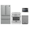 Forno 4-Piece Appliance Package - 30-Inch Electric Range, French Door Refrigerator, Dishwasher, and 24-Inch Microwave Drawer in Stainless Steel