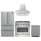 Forno 4-Piece Appliance Package - 36-Inch Dual Fuel Range, Refrigerator, Wall Mount Hood, & 3-Rack Dishwasher in Stainless Steel