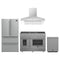 Forno 4-Piece Appliance Package - 48-Inch Gas Range, Refrigerator, Wall Mount Hood, & 3-Rack Dishwasher in Stainless Steel