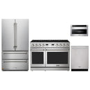 Thor Kitchen A-Series 4-Piece Appliance Package - 48-Inch Gas Range, Refrigerator, Dishwasher, and Microwave in Stainless Steel