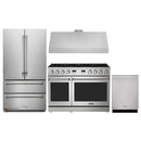 Thor Kitchen A-Series 4-Piece Appliance Package - 48-Inch Gas Range, Under Cabinet Range Hood, Refrigerator, and Dishwasher in Stainless Steel