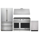 Thor Kitchen A-Series 4-Piece Appliance Package - 48-Inch Propane Gas Range, Under Cabinet Range Hood, Refrigerator, and Dishwasher in Stainless Steel