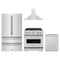 ZLINE 4-Piece Appliance Package - 30-Inch Dual Fuel Range, Hood, Refrigerator, and Dishwasher in Stainless Steel