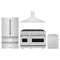 ZLINE 4-Piece Appliance Package - 48-Inch Dual Fuel Range, Hood, Refrigerator, and Dishwasher in Stainless Steel