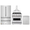ZLINE 4-Piece Appliance Package - 30-Inch Gas Range, Hood, Refrigerator, and Dishwasher in Stainless Steel