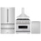 ZLINE 4-Piece Appliance Package - 36-Inch Gas Range, Hood, Refrigerator, and Dishwasher in Stainless Steel