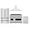 ZLINE 4-Piece Appliance Package - 48-Inch Gas Range, Hood, Refrigerator, and Dishwasher in Stainless Steel