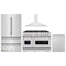 ZLINE 4-Piece Appliance Package - 48-Inch Gas Range, Hood, Refrigerator, and Dishwasher in Stainless Steel