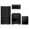ZLINE 4-Piece Appliance Package - 30-Inch Paramount Dual Fuel Range, Refrigerator, Tall Tub Dishwasher & Over-the-Range Microwave in Black Stainless Steel