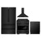 ZLINE 4-Piece Appliance Package - 30-Inch Gas Range, Refrigerator, Convertible Wall Mount Hood, and 3-Rack Dishwasher in Black Stainless Steel (4KPR-SGRBRH30-DWV)