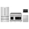 ZLINE 4-Piece Appliance Package - 48-Inch Paramount Induction Range, Refrigerator, Dishwasher, and 24-Inch Microwave Drawer in Stainless Steel